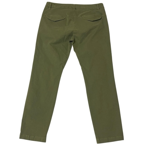 Nili Lotan Olive Green Twill Cropped Pants Women's Size 6 - Picture 2 of 9